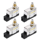 Limit Switch Roller Plunger D4MC-5000 Mount 1NC+1NO 3D Printer Door Switch Metal Momentary Switch 4 Pcs