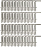 100pcs Cup Square Hooks 1/2 Inch Nickel Plating Screw in Hanger Hooks for Home Office Hanging Plants Outdoor Lights Silver Gray