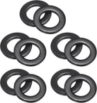 10 Pcs M16 Stainless Steel Flat Washers, 17mm ID x 30mm OD x 3mm Thick Black Zinc Plated Metal Washers for Screws and Bolts