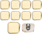 10Pcs 25mm Square Resin Vintage Clothes Sewing Button Metal Coat Buttons Craft Accessories for Garment Coat Decoration Crafts DIY Project, Beige
