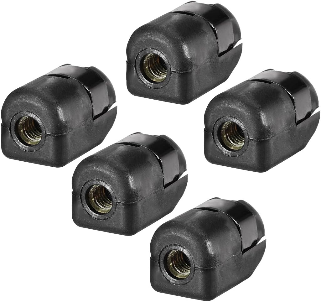 Gas Spring End Fitting Black Connector M6 Female Thread PA66A5 5pcs