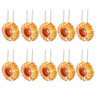 10Pcs Vertical Toroid Magnetic Inductor Monolayer Wire Wind Wound 22uH 5A Inductance Coil