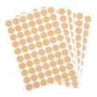 5 Sheets/350Pcs Screw Hole Stickers, 18mm/0.71inch PVC Self-Adhesive Screw Cover Sticker Dustproof Round Screw Covers Caps for Wooden Furniture Cabinet Shelve, Khaki