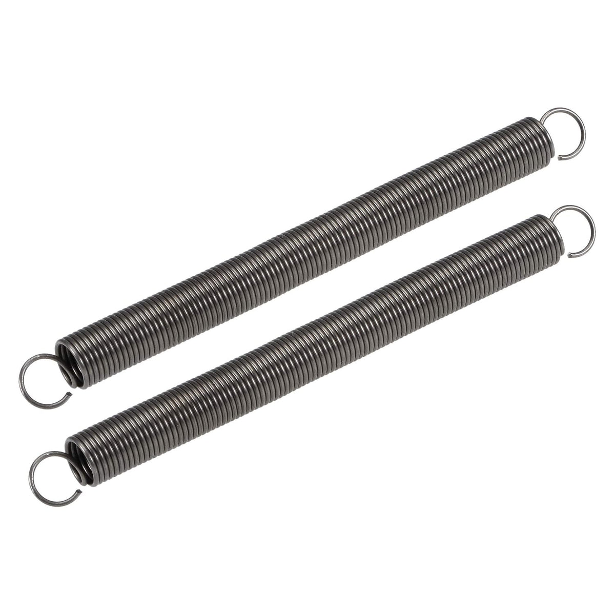 Compression Spring,10mm OD,1mm Wire Size,204mm Extended Length,120mm Free Length,Spring Steel,3.3Lbs Load Capacity,Grey 2pcs
