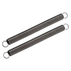 Compression Spring,10mm OD,1mm Wire Size,204mm Extended Length,120mm Free Length,Spring Steel,3.3Lbs Load Capacity,Grey 2pcs