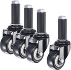 Swivel Expanding Stem Caster 2" Diameter 88Lbs Load Capacity, for Kitchen Prep Tables, PVC, Pack of 4