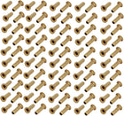LinkMejor 100pcs M2.5 x 8mm Brass Plated Metal Hollow Eyelets Rivets Gold Tone