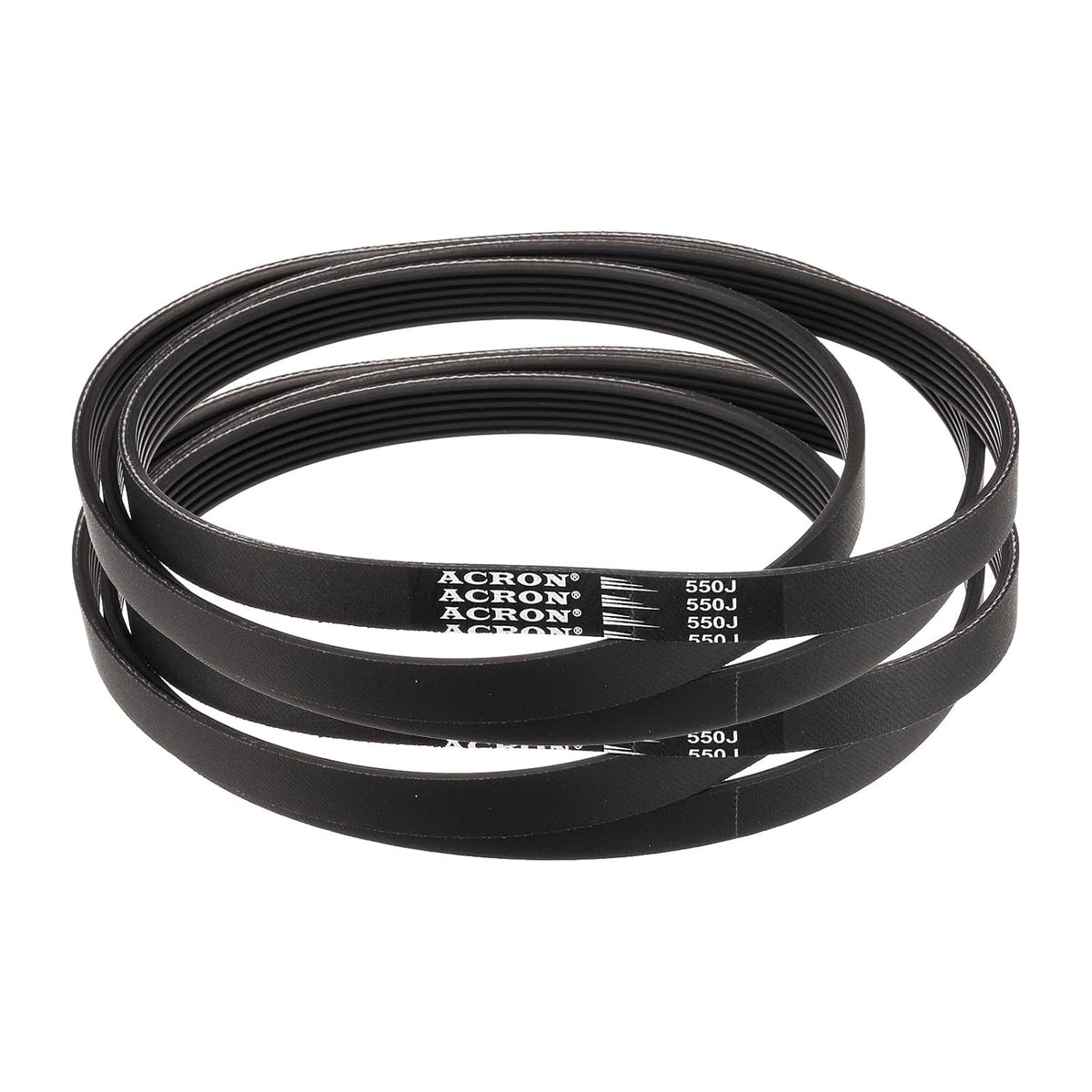 2pcs 550J6 PJ V-Ribbed Belt 6 Ribs 55" Length x 0.55" Width x 0.14" Height, EPDM Rubber Poly V Belt, Multi Wedge Micro V Belt