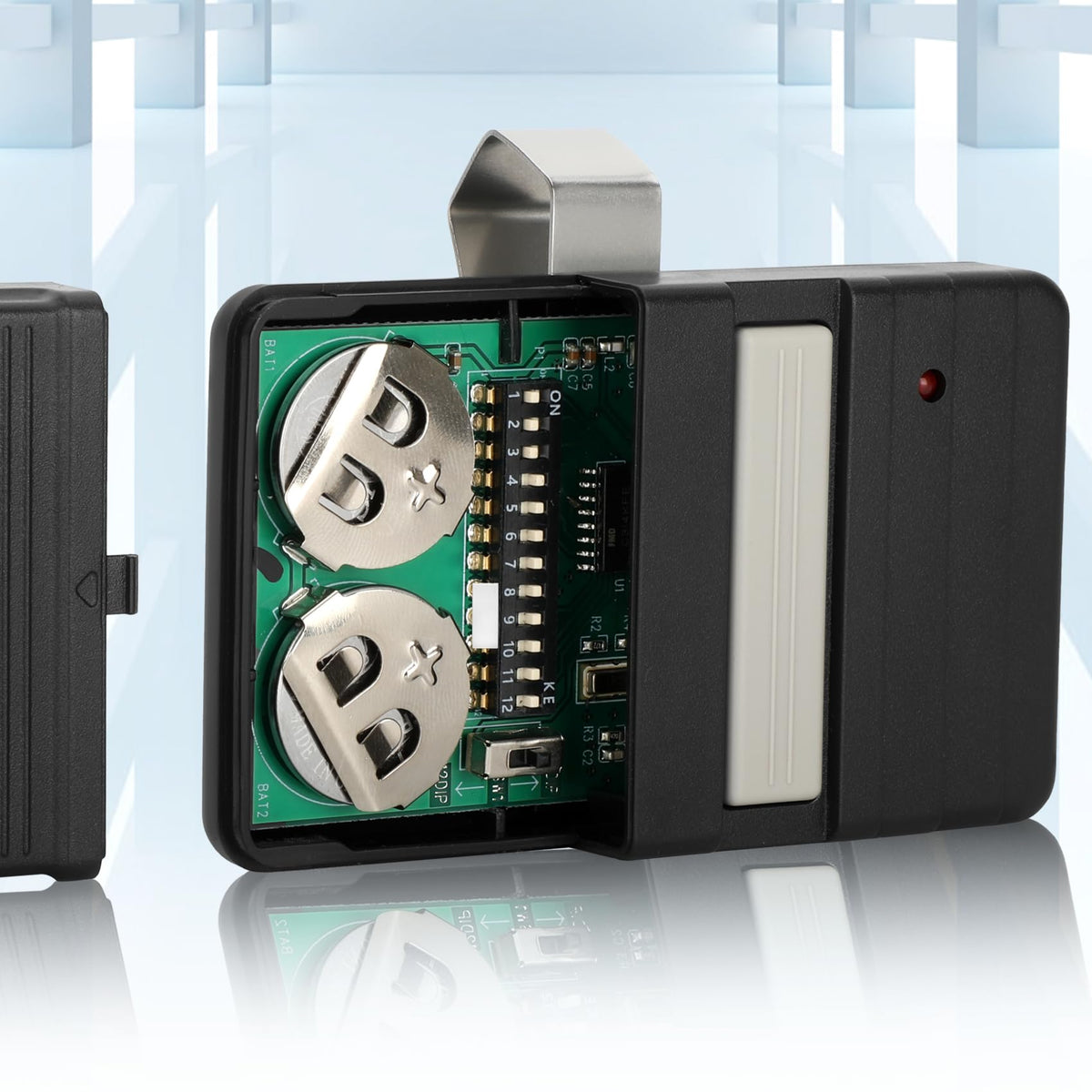 GT90-1 Garagentorfernbedienung, kompatibel mit Genie 9/12 Dip Switch