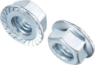 7/16"-14 Serrated Flange Hex Lock Nuts, Carbon Steel Zinc Plated 20pcs