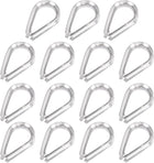 48Pcs Wire Rope Thimble, 3/16" M5 Stainless Steel Thimble for 3/16" Diameter Wire Rope, Marine Rigging, Boat, Fishing, Construction, Industrial Applications
