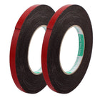 2Pcs 10mm x 1mm Double Sided Self Adhesive Shockproof Sponge Foam Tape 10M Length Red