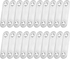 Repair Plate, 60mm x 16mm, Flat Fixing Mending Bracket Connector with Screws, 20 Pcs