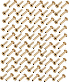 LinkMejor 100pcs M2 x 10mm Brass Plated Metal Hollow Eyelets Rivets Gold Tone