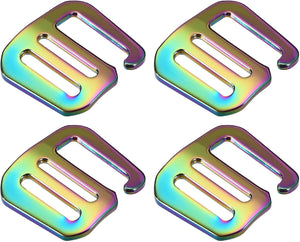 Metal G Hooks Webbing Buckles G-Hook Wave Buckle Adjuster Slide Buckle for Backpack