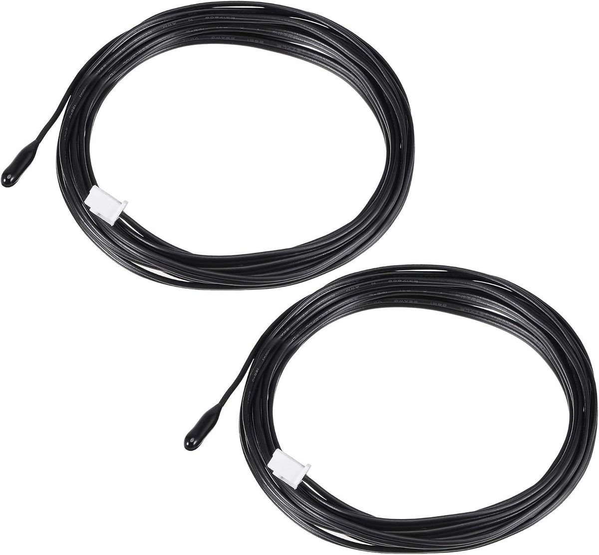 2pcs 10K NTC Temperature Sensor Probe 6.6ft Digital Thermometer Extension Cable
