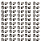 M5x6mm Metric 304 Stainless Steel Hex Socket Set Flat Point Grub Screws Silver Tone for Towel Rack Door Knob 100pcs