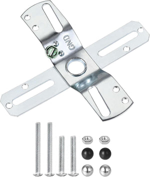 Kit per sbarra luminosa, sospensione a forma di croce da 4 pollici, supporto universale per illuminazione, con viti e bulloni