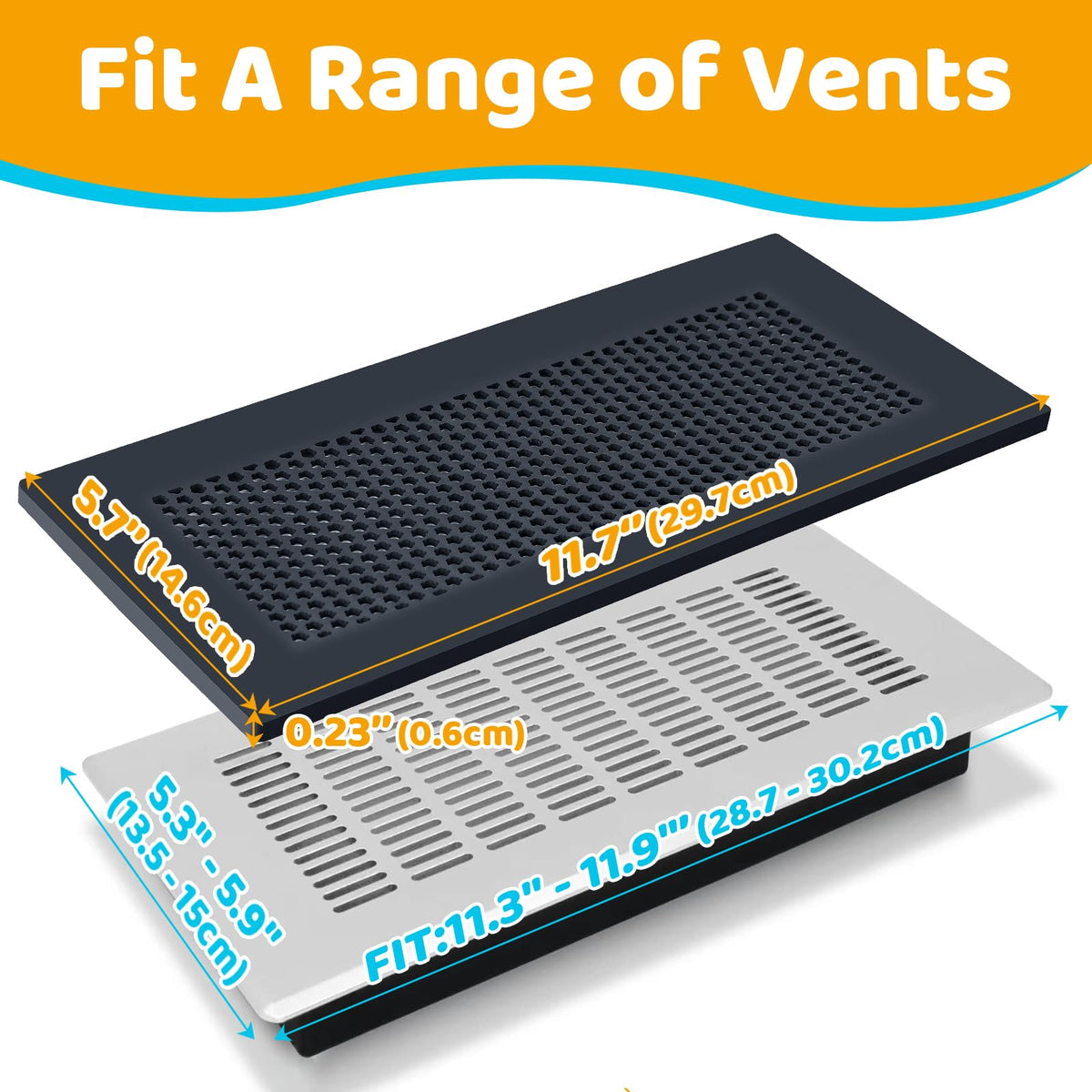 LinkMejor Baby Proofing Soft Silicone Vent Cover, Enkel installation, Black, 2 pakker