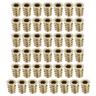 Furniture Threaded Insert Nuts Zinc Alloy M6 Internal Threads 14mm Length 50pcs