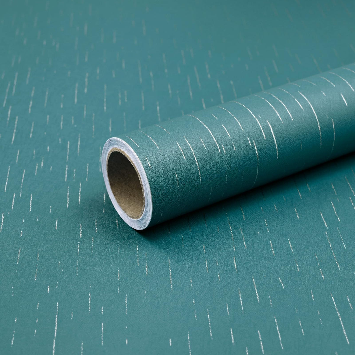 LinkMejor Teal Wallpaper Peel and Stick Modern Contact Paper A Set of 15.7"x472" Self-Adhesive Removable Wall Paper Waterproof Vinyl Roll for Room Walls Cabinets Furniture Drawers Desk