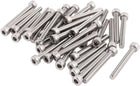 M5x40mm Thread 304 Stainless Steel Hex Socket Head Cap Screw Bolt DIN912 35pcs