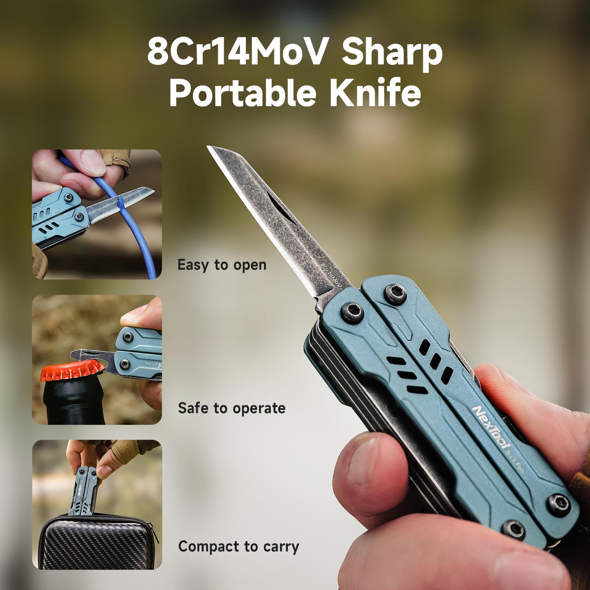 LinkMejor Mini Sailor S11 Pro, 12-en-1 Compact Keycain Multitool