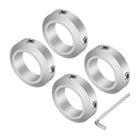 Set Screw Shaft Collar for 22mm Shaft, 4pcs Clamping Collars 35mm OD, 10mm Thickness, Aluminum Alloy Clamp-On Collar with M6 Set Screws and a Wrench