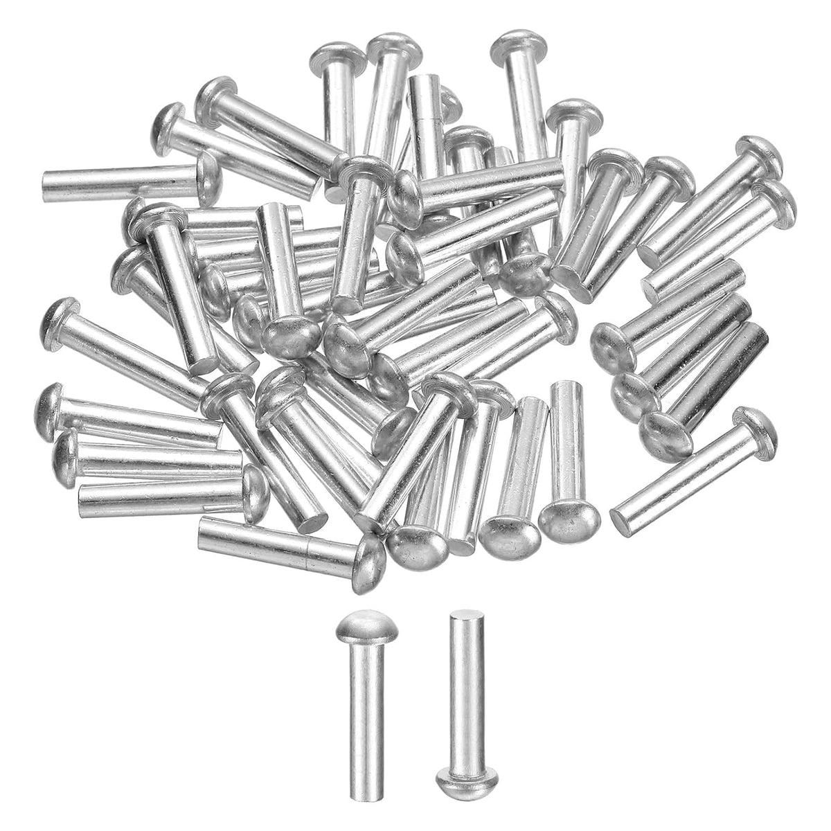30 Adet Demir Böcekli Solid Alüminyum Rivet, M4 Dia x 16mm Uzunluk Daireli Kafa Alüminyum Tekne Riveti, Tekne, Makine, Uçak, Otomotiv Sanayii Tamir İçin
