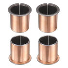 4Pcs Flanged Sleeve Bearings, 30mm Bore x 34mm OD x 40mm Length x 42mm, Sintered Bronze Wrapped Oilless Bushings
