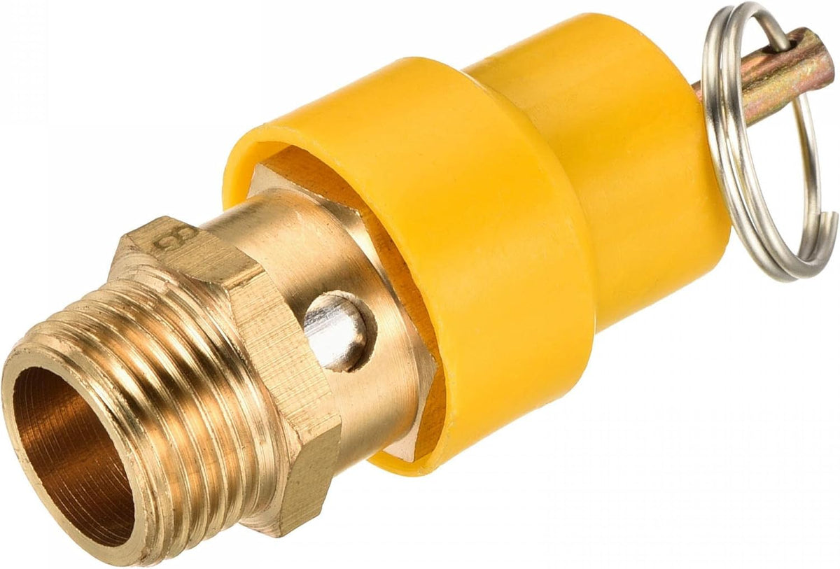 Air Compressor Pressure Valve Release 3/8PT Male Threaded 225 PSI Set Pressure Yellow Hat