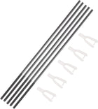 5pcs M2 x 28mm One End Threaded 300mm Long Metal Push Rods W 5pcs Nylon Clevis 1.5x20mm