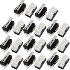 20Pcs 125V 1A 3 Terminals Momentary 13mm Lever Arm Micro Switch Black KW10
