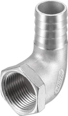 304 Stainless Steel Hose Barb Fitting Elbow, 20mm Barbed x 3/4" NPT Female Pipe Connector Adapter for Water Fuel Air