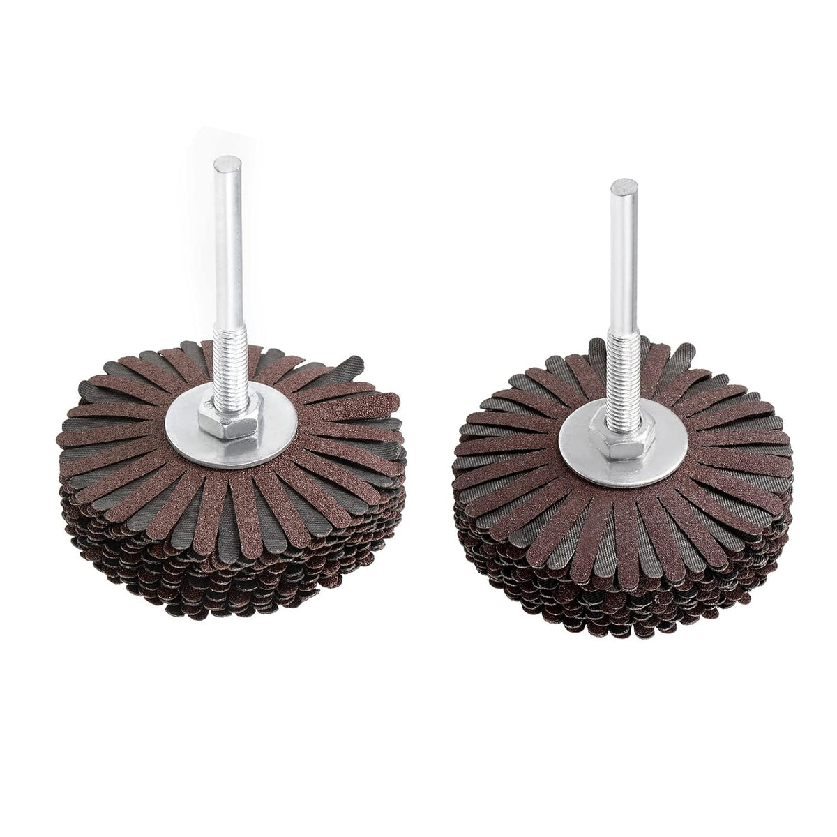 Abrasive Cloth Flap Wheel Sanding Star Set 1/4-Inch Shank 150 Grit & 180 Grit for Woodworking Root Carving Furniture Polishing