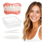 Formbar Silikone Falske Tænder Veneers, DIY Øvre og Nederste Midlertidige Tandprotese Kit til Kvinder Mænd-L1
