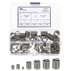 84Pcs Wire Thread Inserts Kit, M3/4/5/6/8/10/12 Carbon Steel Metric Sleeve Thread Repair Kit Helical Coiled Type for Machinery