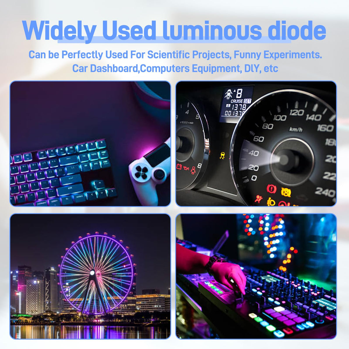 300개 3mm & 5mm LED 다이오드 모음 키트