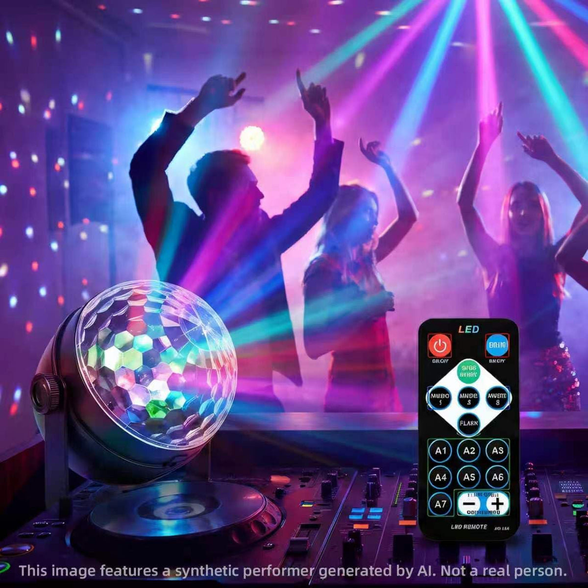 LinkMejor 3-Pack Diskoball-Partylicht mit Fernbedienung und Soundaktivierung