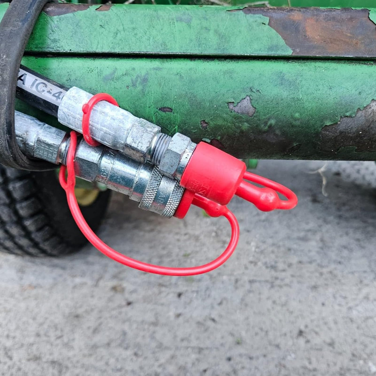 Dustkappen Stecker für 1/2" Flachflächige Hydraulik Schnellverbindungsventile