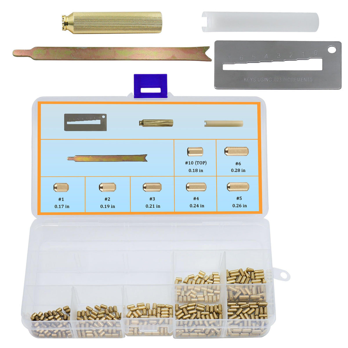 Kit de Chave para Kwikset, Conjunto Completo de 4 Ferramentas para DIY com Pino Inferior de Latão