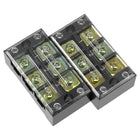 2 Pcs 3 Positions Dual Rows 600V 45A Cable Barrier Block Terminal Strip TB-4503L