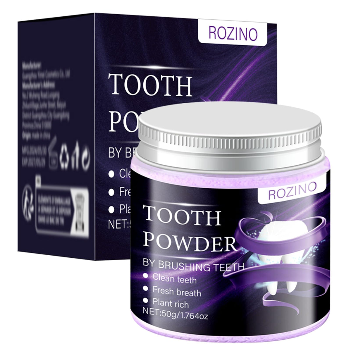 Purple Teeth Whitening Powder,Gentle on Teeth, No Sensitivity Formula