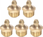 Brass Straight Grease Fitting M14 x 1.25mm Thread Hydraulic Grease Fitting Accessories, 5Pcs