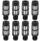 Plastic Pneumatic Muffler Exhaust Air Line Silencer 1/4 PT Black, 8pcs