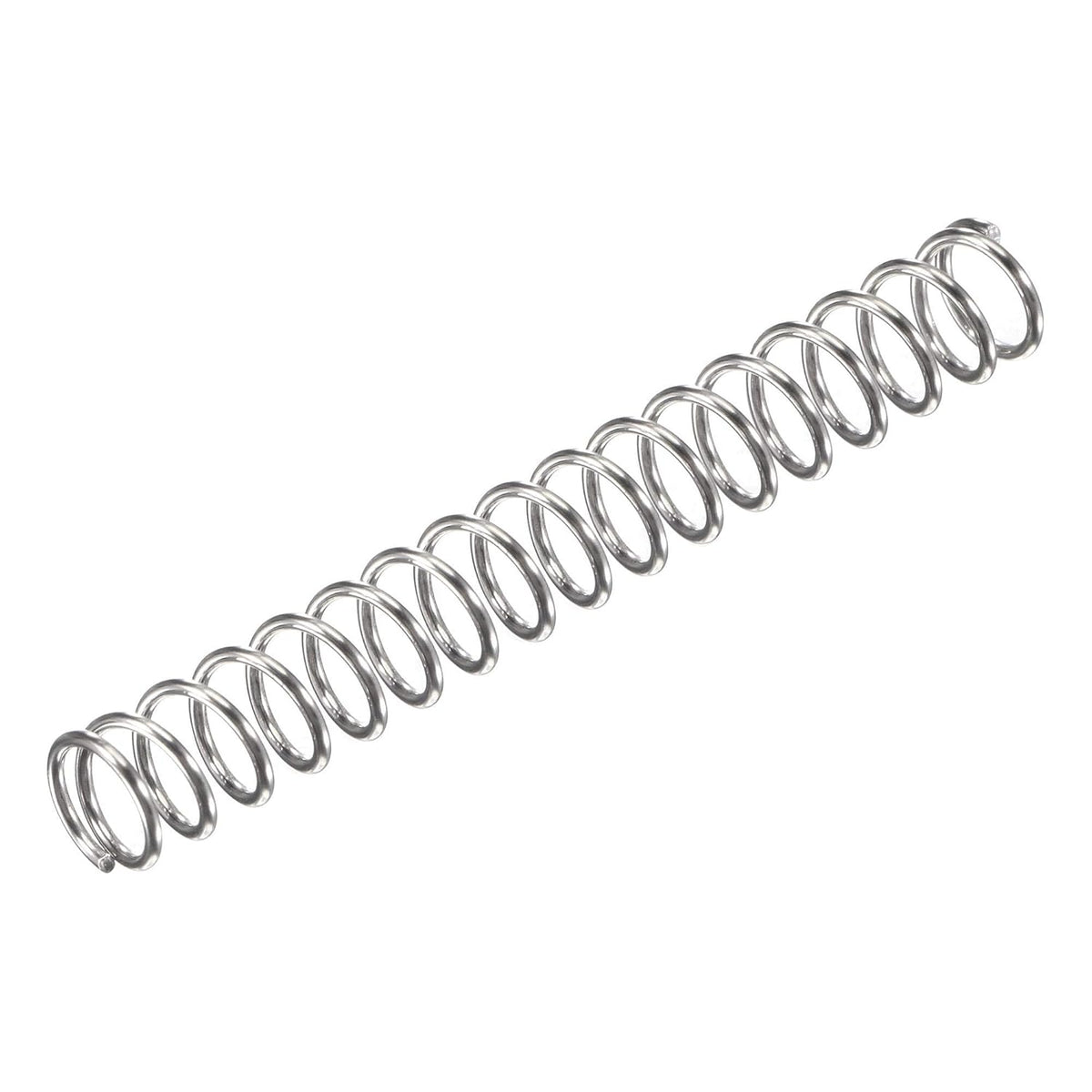 Compression Spring,304 Stainless Steel,7mm OD,0.8mm Wire Size,30mm Compressed Length,50mm Free Length,17.2N Load Capacity for Home Projects, Silver Tone,20pcs
