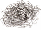 LinkMejor 100 Pcs Chandelier Connectors Buckle Chrome Tone 15mm Long for Fastening Crystal