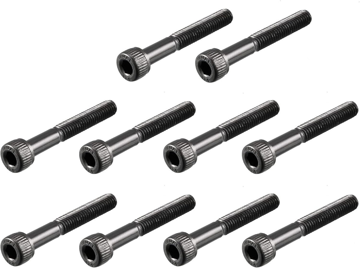 M4 x 30mm 12.9 Alloy Steel Hex Socket Head Cap Screws Bolt Black 25pcs