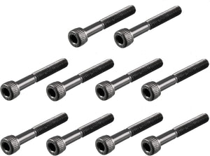 M4 x 30mm 12.9 Alloy Steel Hex Socket Head Cap Screws Bolt Black 25pcs