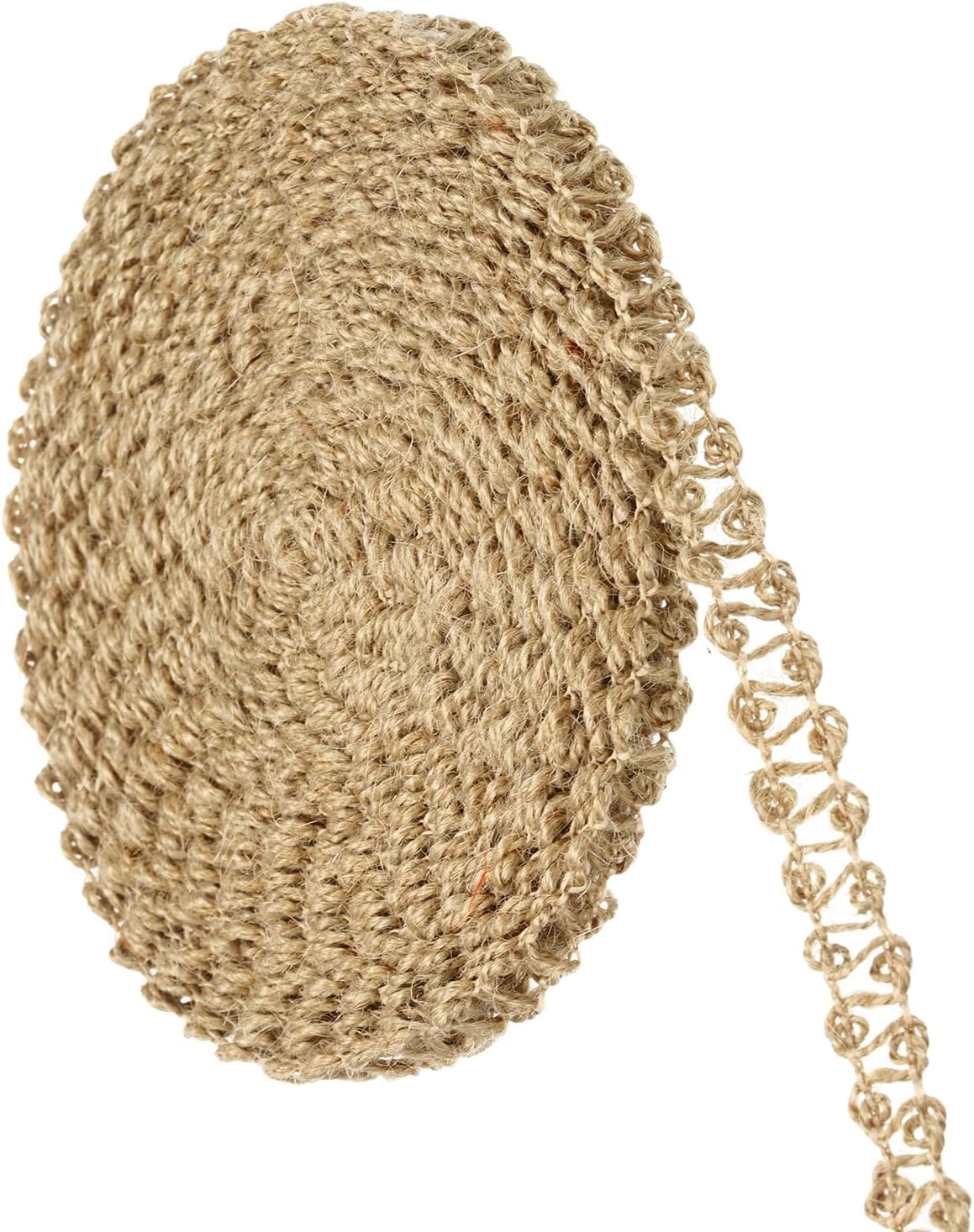 10 Yards 0.5 inch Burlap Ribbon Natural Jute Burlap Lace Craft Ribbon Rustic Ribbon Rolls for DIY Sewing Crafts Gift Wrapping Home Decor Wreath